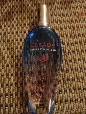 Escada Sorbetto Rosso Blue-to-Clear Gradient Perfume Bottle No Box.